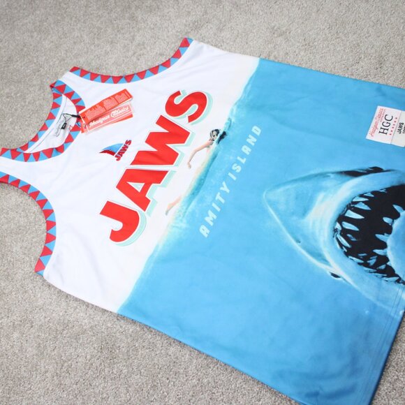 Jaws Basketball Jersey NWT Mens 2XL XXL Headgear Classics 1975 Shark Movie HGC - Picture 7 of 16